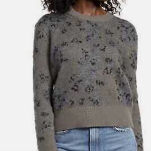 AllSaints Women's Asko Camo Sweater Dark Gray Wool Blend